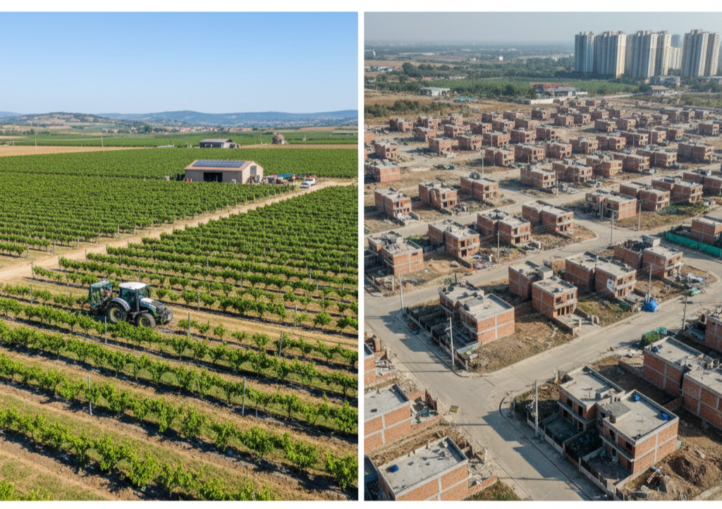 Managed Farm Land vs. Residential Plots